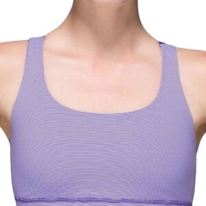 Lululemon Energy Bra Size 8 Wee Stripe Bruised Berry Cool Breeze